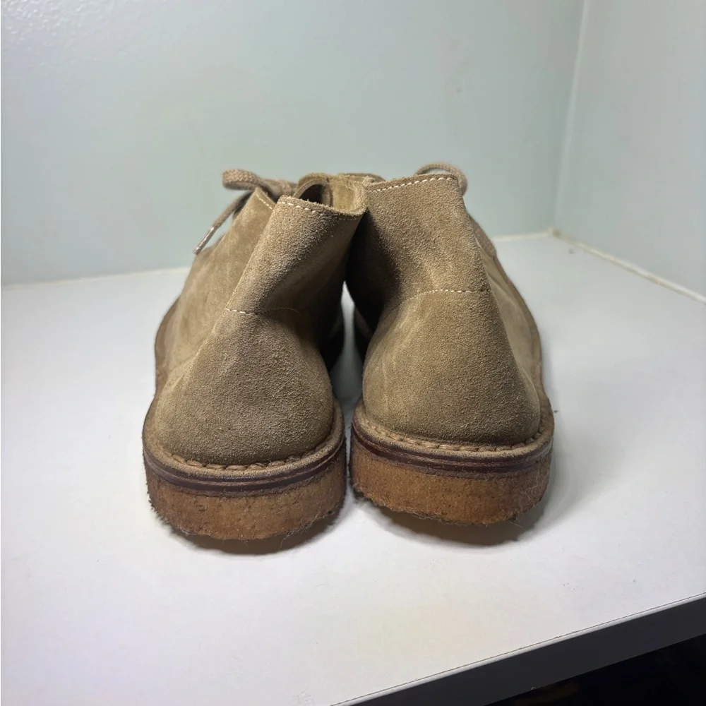 J.Crew‎ MacAlister Desert Boot Leather Suede Men’s 8 Chukka Beige Made In Italy